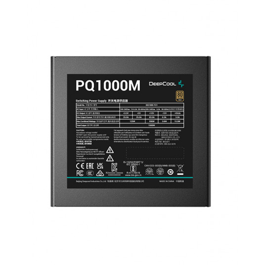 Deepcool PQ1000M ATX12V V2.4, 1000 W, 80 PLUS zelta sertifikāts