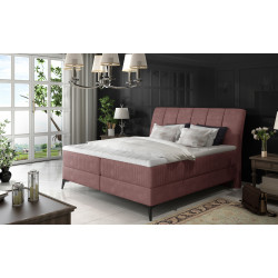 Kontinentālā gulta ar gultas kastīti Aderito 140X200, rozā