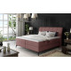 Kontinentālā gulta ar gultas kastīti Aderito 180X200, rozā