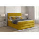 Kontinentālā gulta ar gultas kasti Cande 180x200, dzeltena