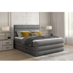 Kontinentālā gulta ar gultas kasti Cande 180x200, brūna
