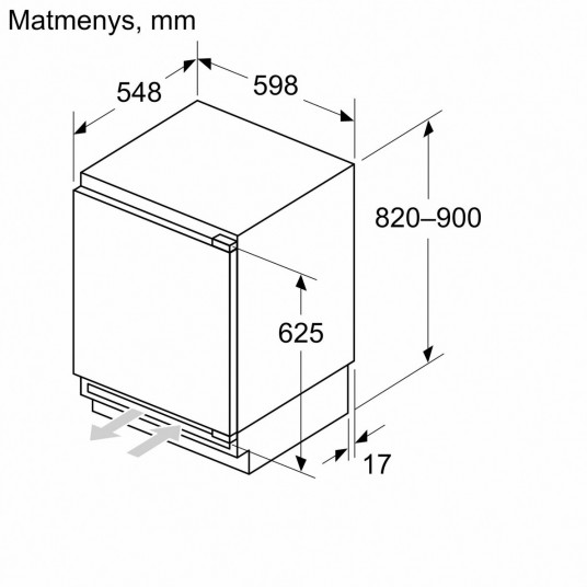 Iebūvētais ledusskapis Bosch KUL22ADD0