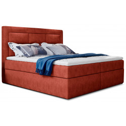 Kontinentālā gulta ar gultas kasti Vivre 160x200, pelēka, audums Dora 63