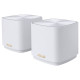Asus EU+UK 2PK maršrutētājs ZenWiFi XD5 802.11ax, 574+2402 Mbit/s, 10/100/1000 Mbit/s, Ethernet LAN (RJ-45) porti 1, MU-MiMO Jā, Nav mobilās platjoslas, Balts