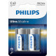 Akumulators Philips Ultra Alkaline C 2 blisteri