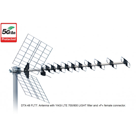 TV antena ISKRA DTX-48 FLT7 Sudrabs