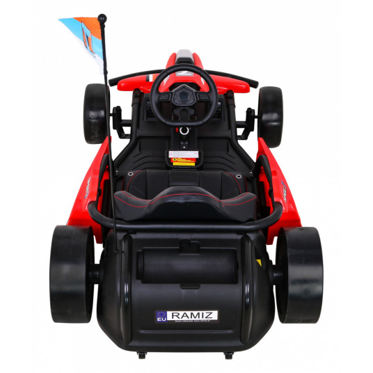 Bērnu vienvietīgs elektriskais kartings Speed 7 Drift King, sarkans
