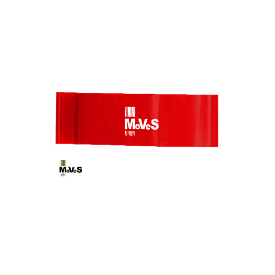 Elastīgās lentes cilpa MVS - sarkana (vidēja) 7,5cm x 30cm (palielināts platums)