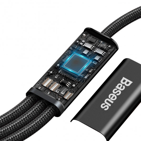 Kabelis BASEUS USB C spraudnis un 3 micro USB spraudņi 1,5 m melni