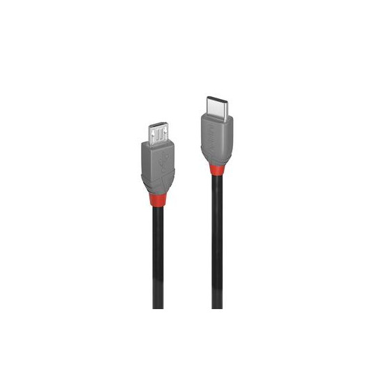 Kabelis LINDY USB 2.0 Type C līdz Micro-B 3m Black
