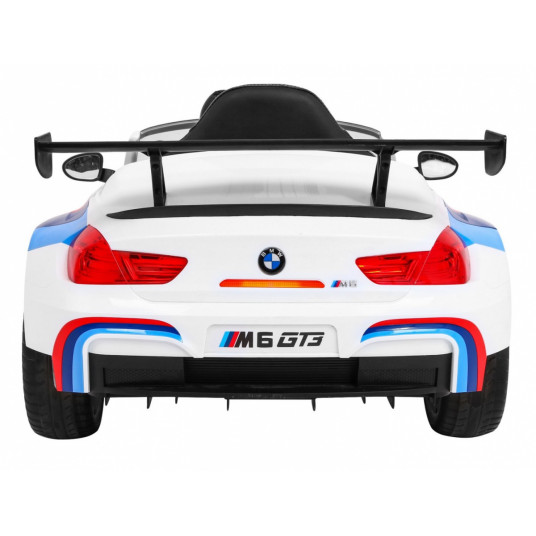 BMW M6 GT3 vienvietīgs elektroauto, balts