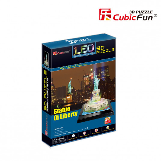 CUBICFUN LED 3D puzle Brīvības statuja