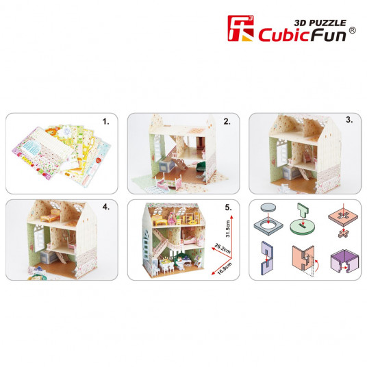 CUBICFUN 3D puzle māja Dreamy