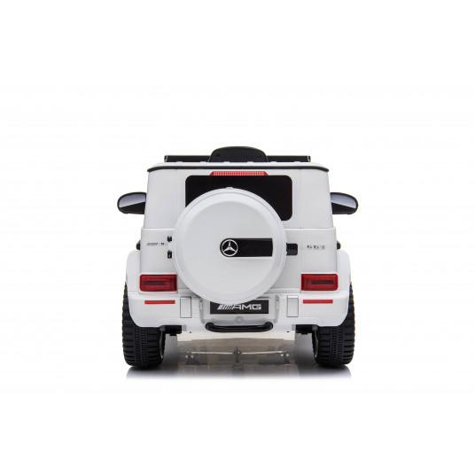 Mercedes G63 vienvietīgs bērnu elektroauto, balts