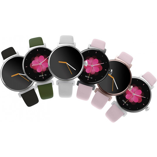Wotchi – AMOLED viedpulkstenis DM70 – melns – rozā