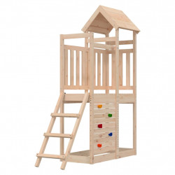 Spēļu tornis ar kāpnēm/sienu, 52.5x110.5x214cm, priede