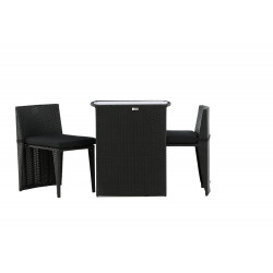 Kafijas galdiņš Savanna - 2 krēsli - Melns