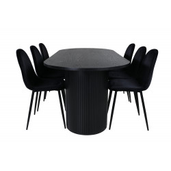 Ēdamistabas komplekts Bianca - galds + 4 krēsli