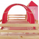 Bērnu gulta ar slidkalniņu un trepēm, priedes koks, 208x230 cm