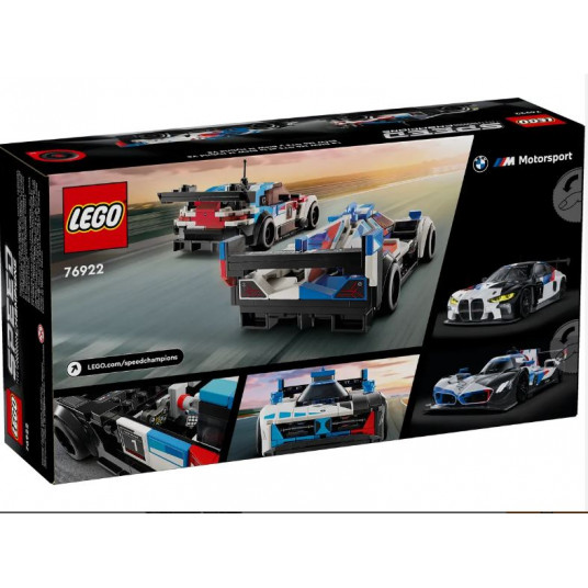 LEGO® 76922 Speed Champions BMW M4 GT3 un BMW M Hybrid V8 sacīkšu automašīnas