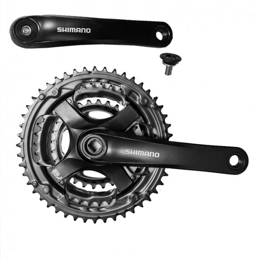 Priekšējais ķēdes gredzens SHIMANO Tourney TY501 48/38/28T 170mm (melns)