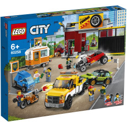 Lego, City, tūninga darbnīca, celtniecības komplekts, 60258, zēniem un meitenēm, 6+ gadi, 897 gab.