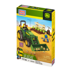 Mega Bloks, World Builders, John Deere lauksaimniecības traktors, celtniecības komplekts, 80840, zēniem, zēniem, 5+ gadi, 119 gab.