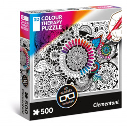 Clementoni, Color Therapy 3D, Celtniecības komplekts, Zēniem un meitenēm, 500 gab.