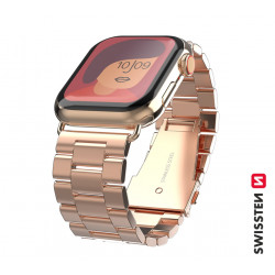 Swissten Metal Strap for Apple Watch 1/2/3/4/5/6/SE / 40 mm / 42 mm / Gold
