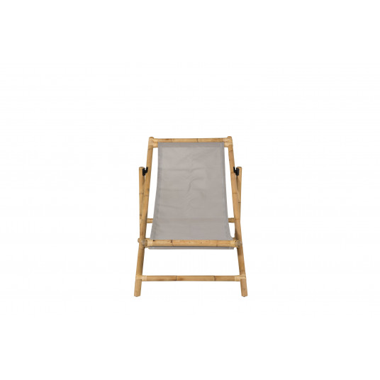 Saliekamais krēsls Cane, Bambusa / Pelēks spilvens