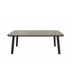 Āra galds Paola 200x100cm, Melns/Brūns