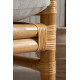 Āra krēsls Cane, bambusa/pelēks spilvens