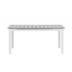 Āra galds Līmeņi 160x240 cm, Balts/Pelēks