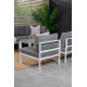 Āra mēbeļu komplekts Copacabana White/Grey+galds Parma 110x62x45