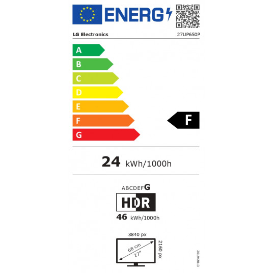 LG | Monitors | 27UP650P-W | 27 collas | IPS | 3840 x 2160 pikseļi | 16:9 | 5 ms | 400 cd/m² | HDMI pieslēgvietu skaits 2