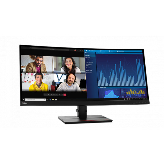 Lenovo ThinkVision P34w-20 34,14 "IPS 21:9 4 ms 300 cd/m² Melns 60 Hz HDMI porti skaits 2