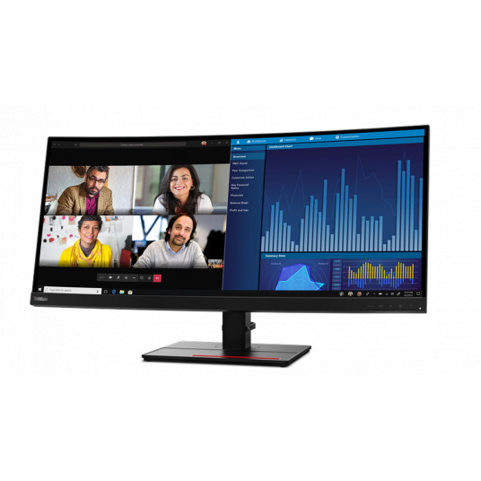 Lenovo ThinkVision P34w-20 34,14 "IPS 21:9 4 ms 300 cd/m² Melns 60 Hz HDMI porti skaits 2