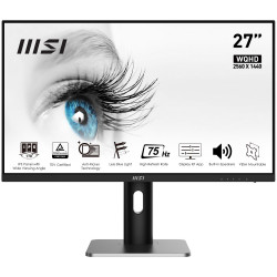 MSI PRO MP273QP datora monitors 68,6 cm (27") 2560 x 1440 pikseļi Wide Quad HD LED melns, sudrabs