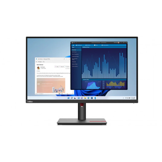 Lenovo ThinkVision T27p-30 27 ", IPS, 4K, 3840 x 2160, 16:9, 4 ms, 350 cd/m², melns, 60 Hz, HDMI portu skaits 1