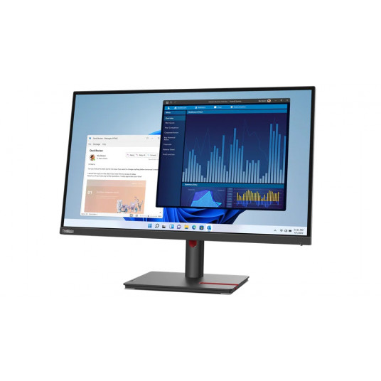 Lenovo ThinkVision T27p-30 27 ", IPS, 4K, 3840 x 2160, 16:9, 4 ms, 350 cd/m², melns, 60 Hz, HDMI portu skaits 1