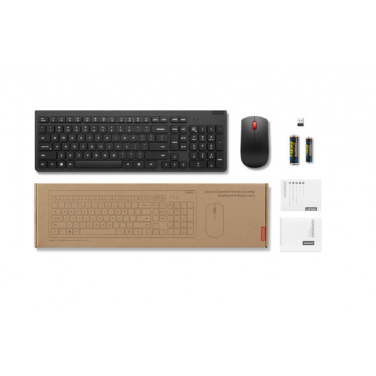 LENOVO ESSENTIAL BEZVADU KOMBINĀTĀ TASTATURA UN PELE GEN2 BLACK NORDIC