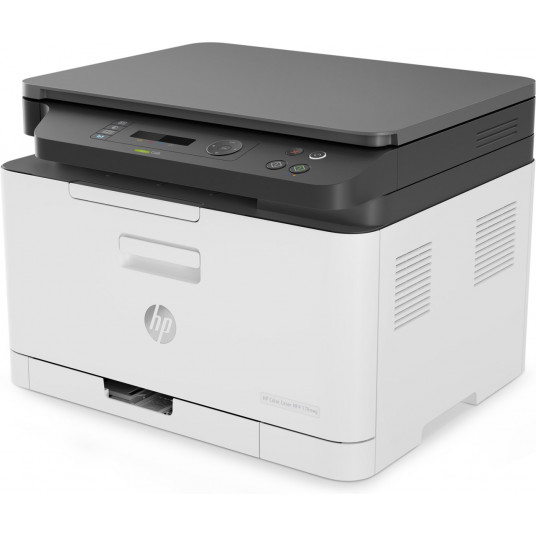HP Color Laser MFP 100 Series druka: līdz 18 lpp./min melnā krāsā un 4 lpp./min krāsainā; Līdz 600 x 600 x 2 bitu dpi; Līdz 20 000 lappušu mēneša darba ciklā; 128 MB RAM