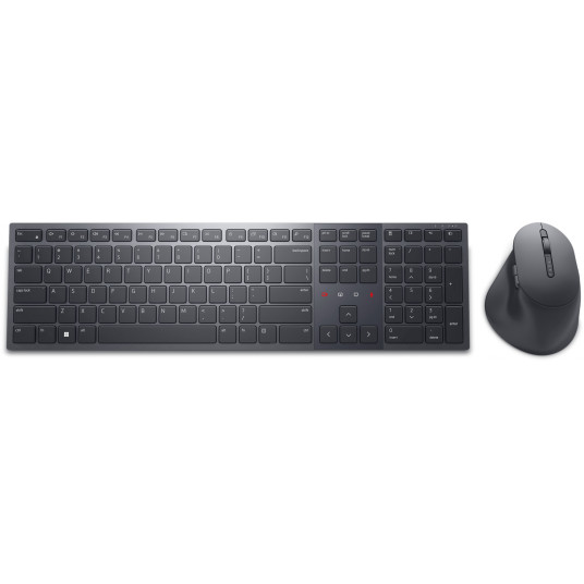 Dell Premier sadarbības tastatūra un pele KM900 bezvadu, ASV, USB-A, grafīts