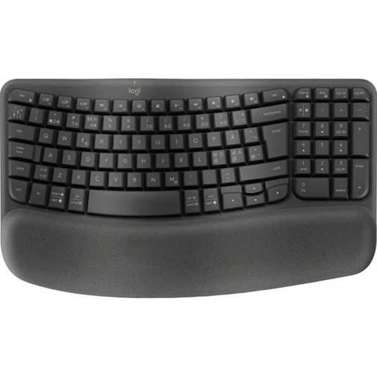 Tastatūra Logitech Wave Keys SWE (W), melna