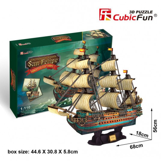 CUBICFUN 3D Puzle kuģis \"The San Felipe\"