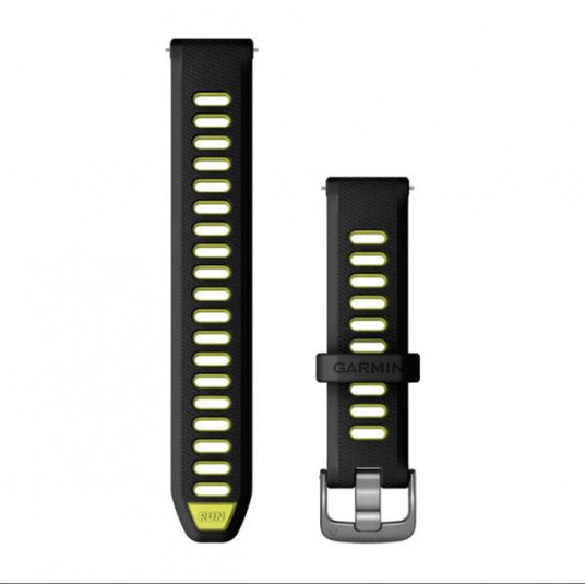 Garmin Forerunner 265S pulksteņa siksniņa, melna/dzeltena, 18 mm
