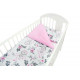 Divdaļīgs gultas veļas komplekts, rozā, 135x100 40x60