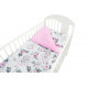Divdaļīgs gultas veļas komplekts, rozā, 120x90 40x60