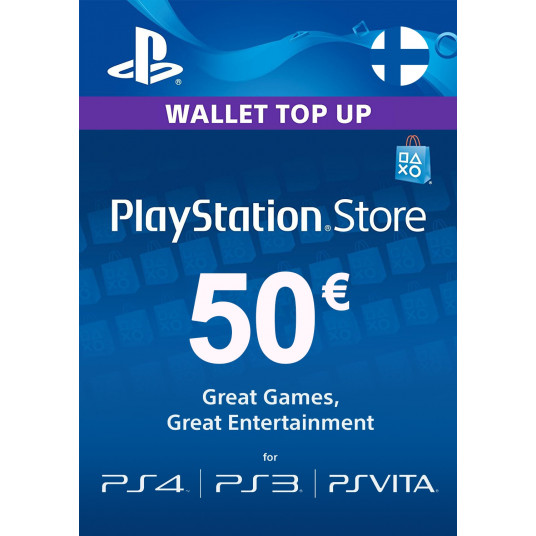 Top-up wallet card Playstation Network Card 50EUR (FIN region)