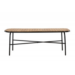  Āra galds Holmbeck, 90x200x75 cm, Melns